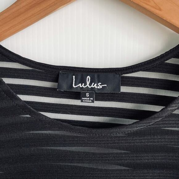 Lulu’s perfect mesh bodycon dress black mini dress small - Picture 4 of 10